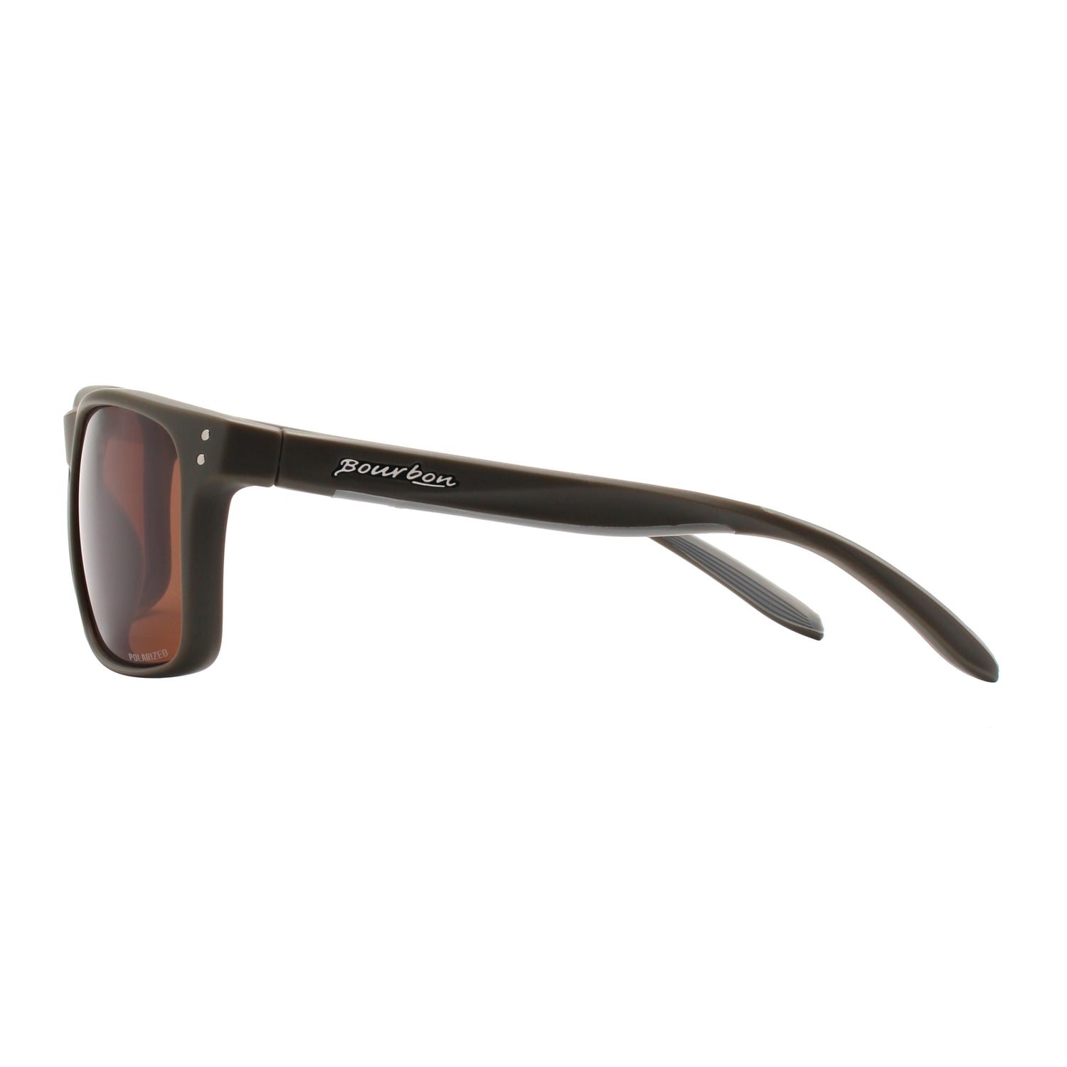 Bourbon Eyewear Badger Khaki Polarized Sunglasses ā Side View